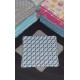 Lingettes 12X12cm par 3 "Cercle Bleu et gris"